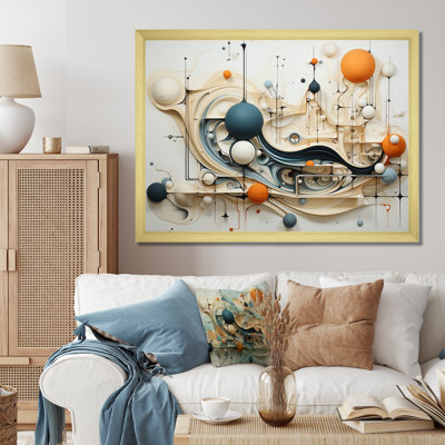 Bleu sarcelle, dessin au trait, abstractions conceptuelles I