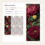 Papier peint floral, bourgogne rétro