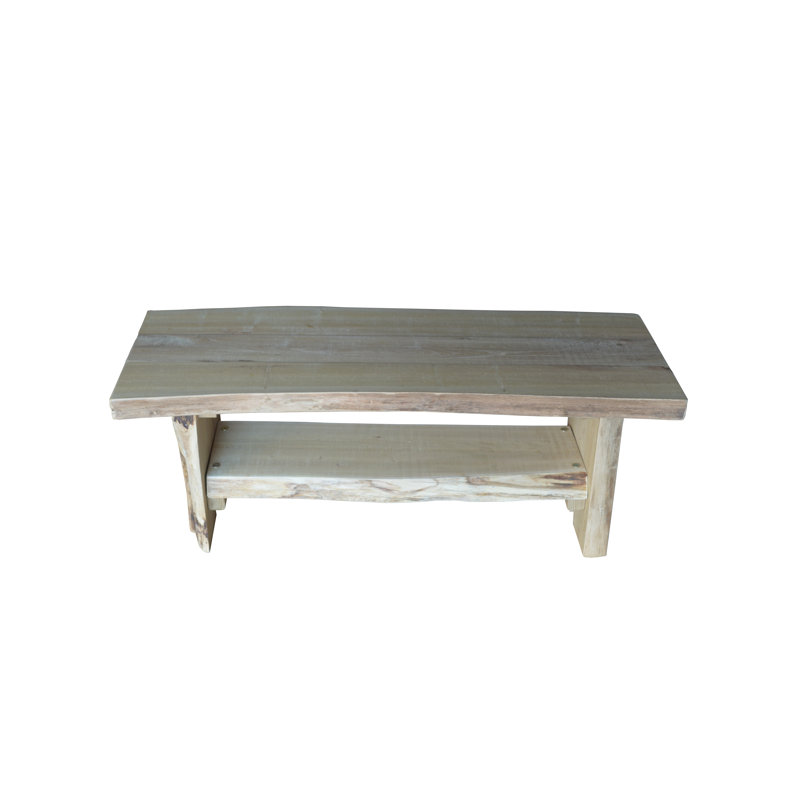 Teri Solid Wood Single Coffee Table, Unfinished