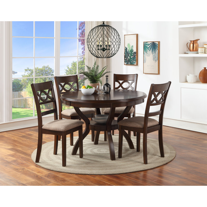 Turgeon 4 - Person Solid Wood Top Four Leg Dining Set
