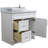 37'' Single Bathroom Vanity with White Carrara Marble Top-525234451