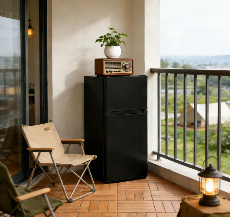 (Noir) Réfrigérateur compact, petit réfrigérateur de bureau, réfrigérateur pratique