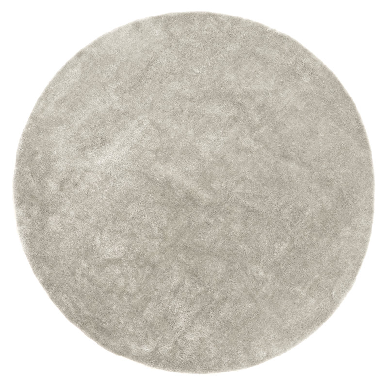Loni Solid Machine Washable Accent Shag Rug for Living Room Bedroom Dining Room Nursery Entryway, Round 6'
