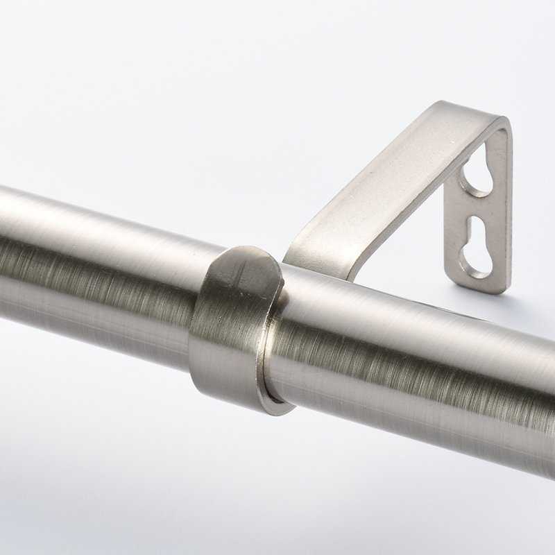 Tringle à rideau simple 1 po Pocklingt, nickel brossé, De 72 po à 144 po