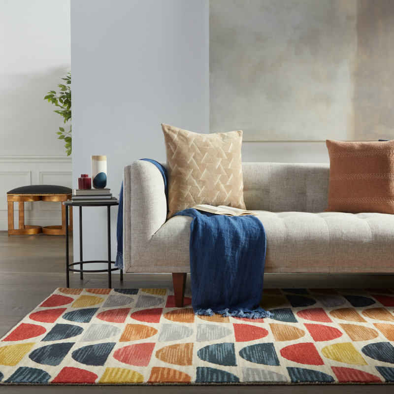 Beaman Wool Geometric Indoor Rug, Rectangle 5' x 8'