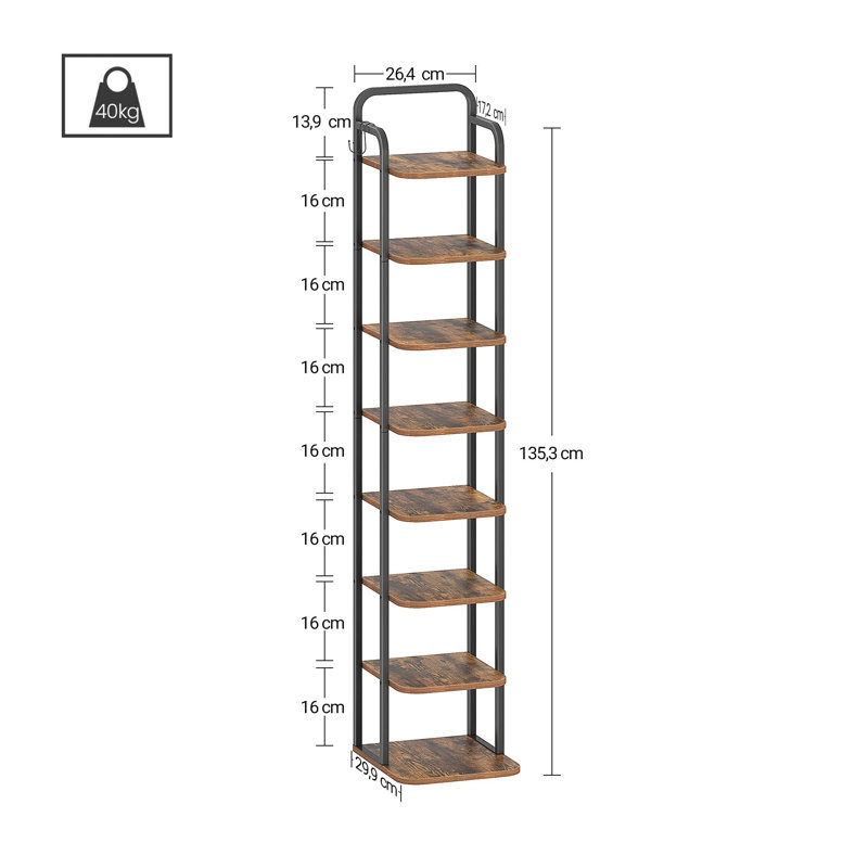 8 Pair Shoe Rack