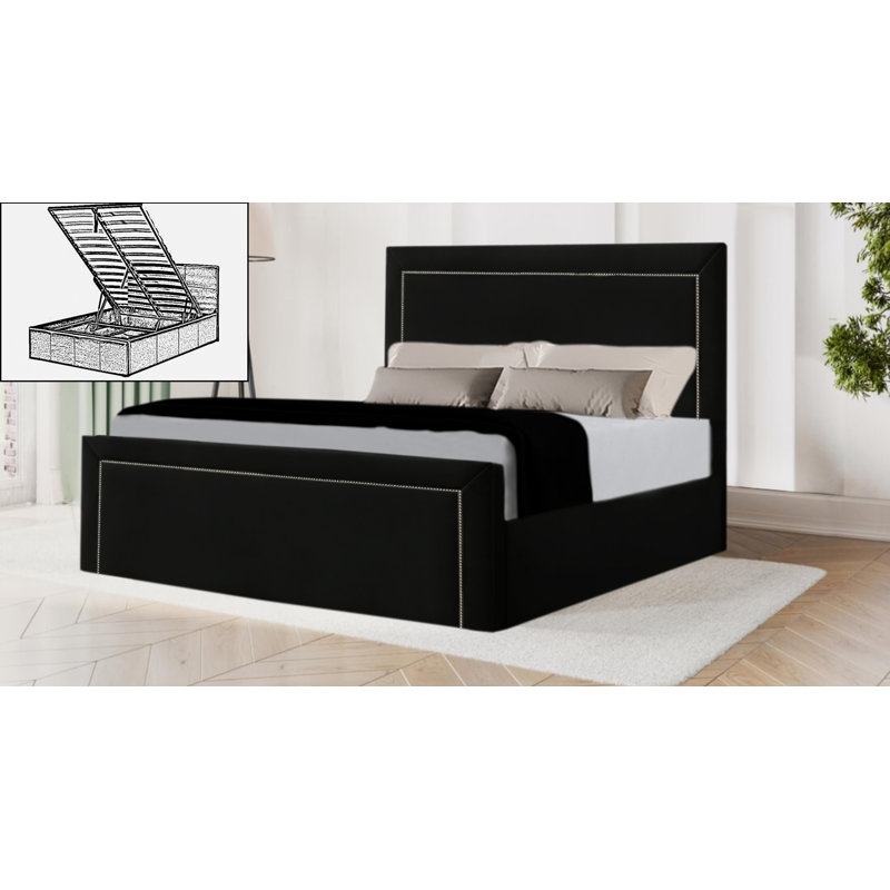 Jazzlyn Storage Bed, Double (4'6), Black