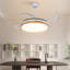 Ventilateur de plafond rond moderne rétractable de 42 pouces à 6 vitesses avec lumières DEL et télécommande