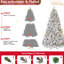 Arbre de Noël de 4 pi avec apparence floquée, 150 lumières Ul colorées, 21 pins, 366 pointes enneigées, structure à charnières pour une installation sans effort et configuration de base en métal stable,