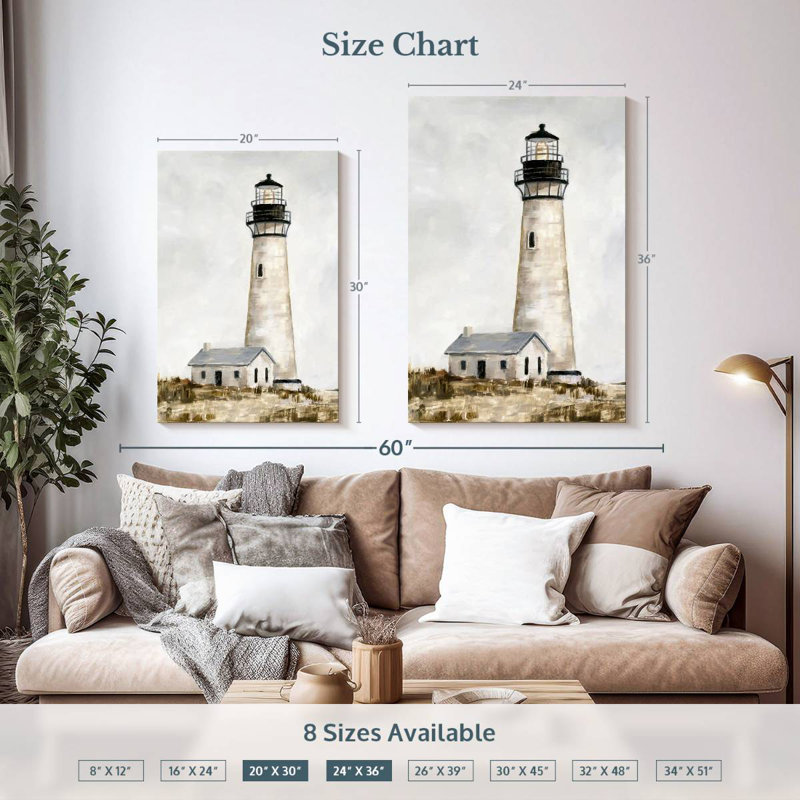 Aletra Rustic Lighthouse II, 36" H x 24" W