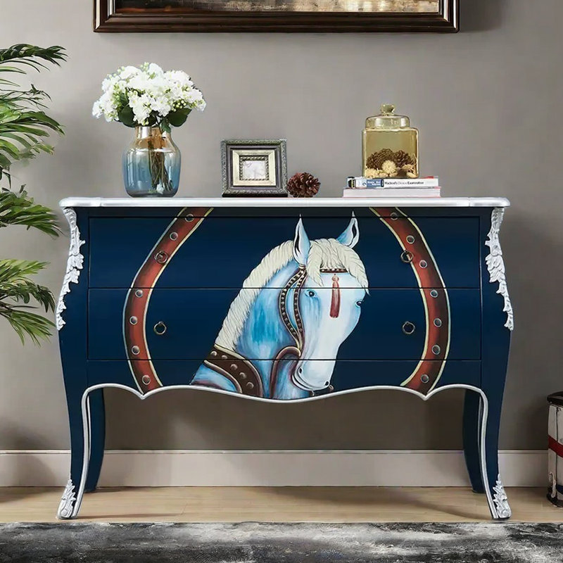 Armoire de vestibule 2 tiroirs Painted