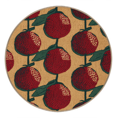 Washable Miracle Fruit Fruits Area Rug