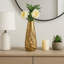 Vase décoratif en métal texturé pour décoration intérieure-1712854396