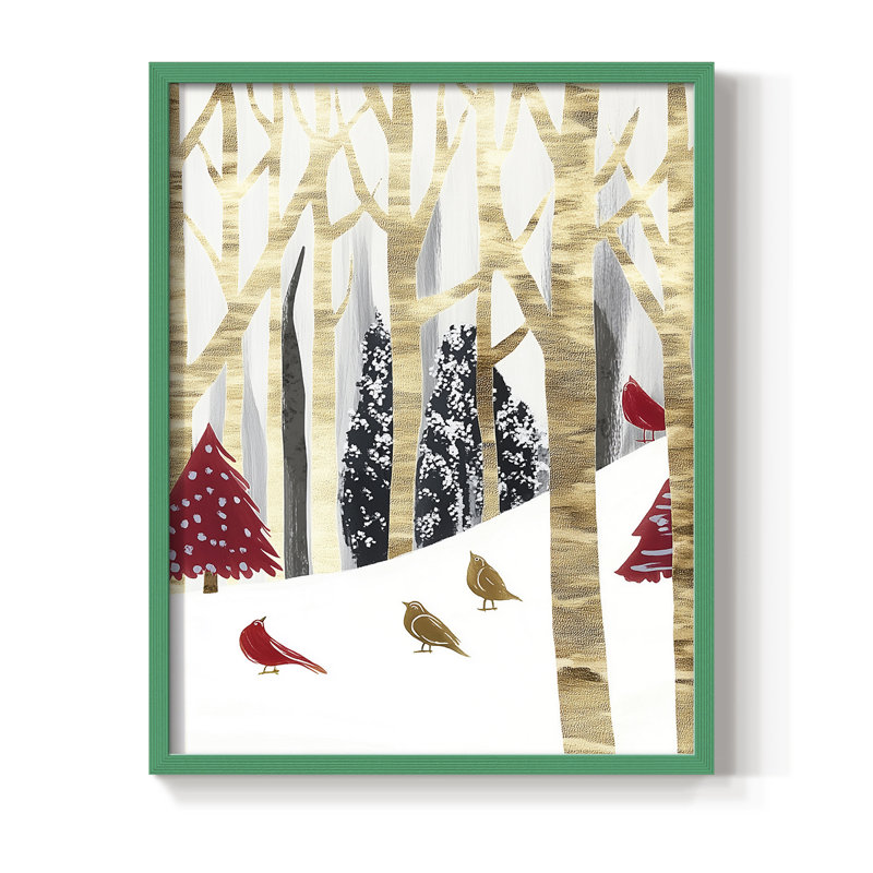 «Christmas Holiday», reproduction d'art encadrée CDX, H 30 po x l 24 po, Vert