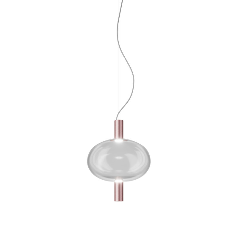 Riflesso 1 - Light Pendant, Matte Copper, Crystal Transparent