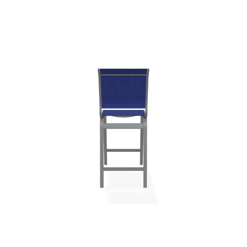 Tabouret de bar 26 po Holna, Atlantis bleu royal Sunbrella®, Graphite texturé