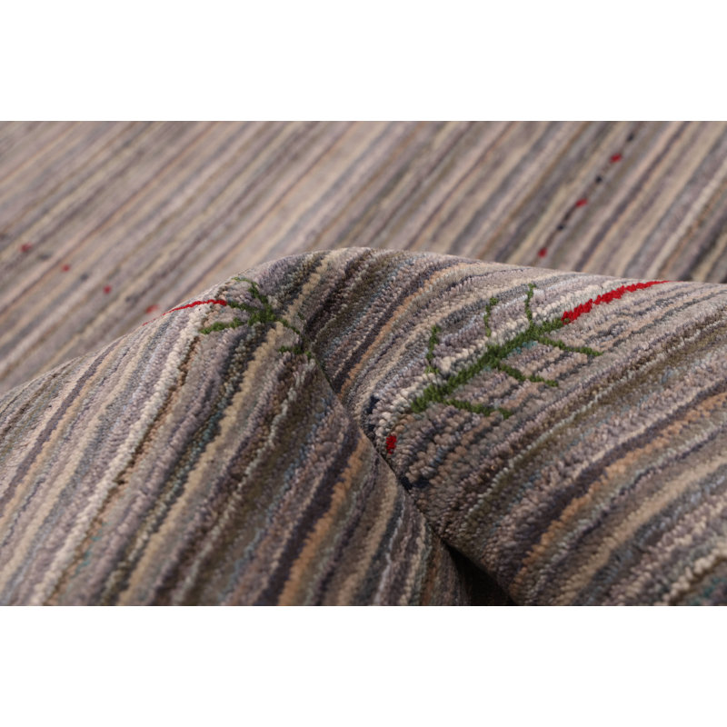 Tapis gris Kashkuli Gabbeh 5 pi 0 po x 7 pi 10 po
