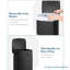 Poubelle carrée, poubelle à pédale en acier inoxydable anti-traces de doigts de 8 gallons / 30 l, couvercle à fermeture en douceur et seau amovible pour la cuisine, le bureau et la maison (noir)-121862406
