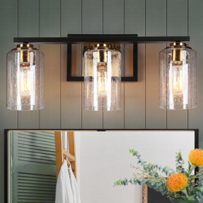 Nayomee Dimmable Vanity Light with Seeded Glass