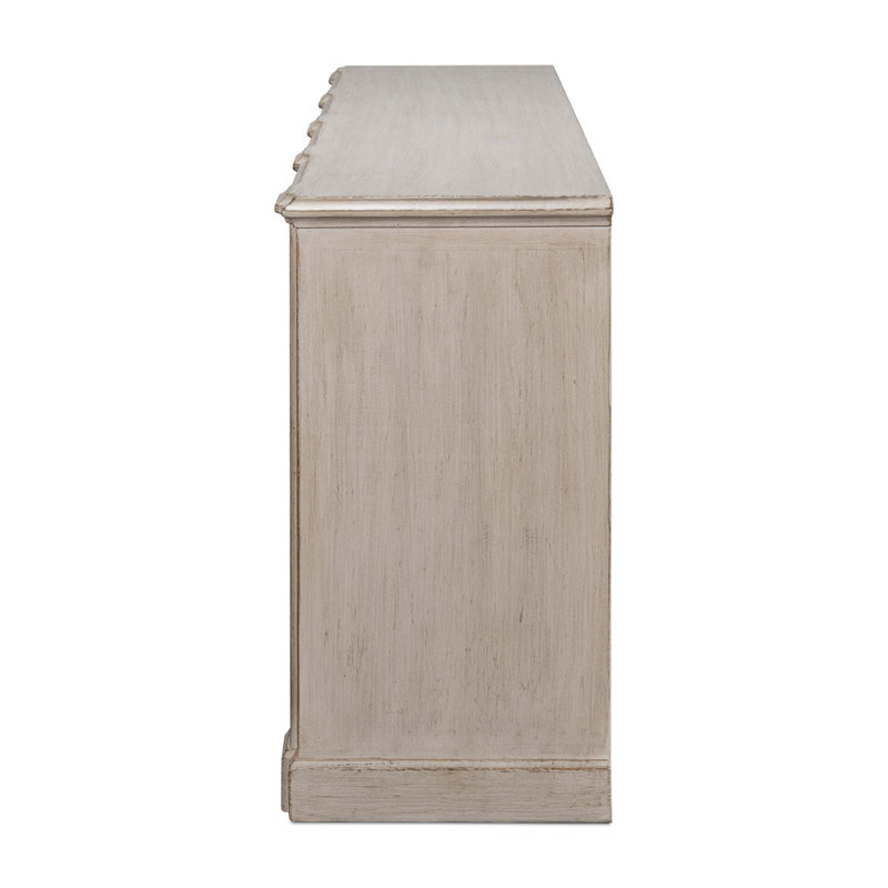 Villefranche Solid Wood Sideboard, Stone Gray