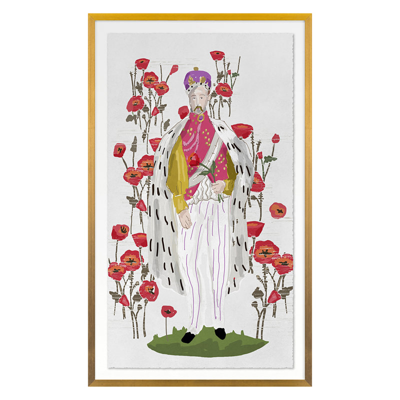 King Print by Dana Gibson, 24" H x 15" W, Gold