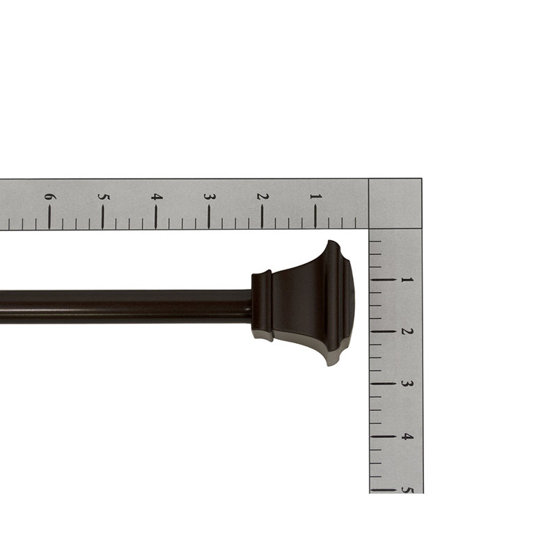 Lumino Murray Single Rod Set, 5/8" Diameter, 0.625" H x 48" W x 0.625" D, Medium Bronze
