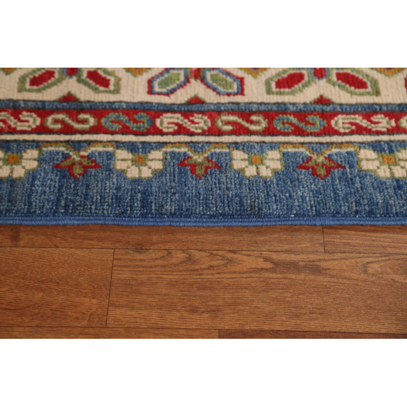 Tapis unique en laine bleu 6 pi 7 po x 10 pi 0 po New Age