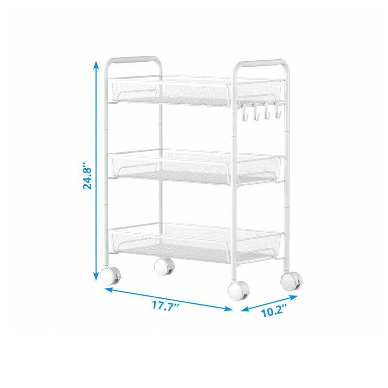63cm H x 45cm W Utility Cart with Wheels