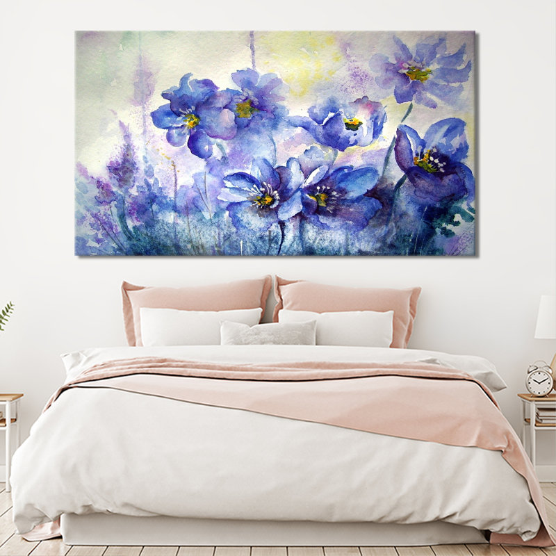 Violet Medley - Wrapped Canvas Painting, 31cm H x 51cm W x 2cm D