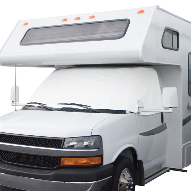 Ayvrie Security Straps And Magnets Mildew Resistant RV Cover By Arlmont & Co., Model 8: Fits Dodge Sprinter, Snow White
