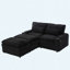 Canapé-lit modulaire 70,9 po avec rangement, 2 repose-pieds, 4 ports USB et 2 porte-gobelets-1955483153