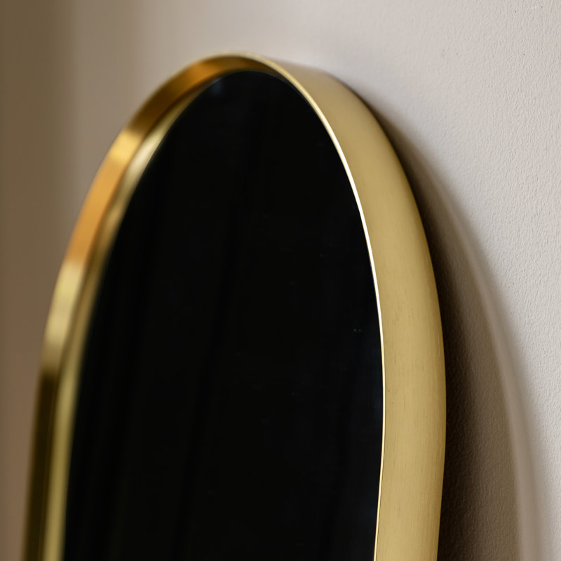 Anna Metal Framed Arch Mirror, Gold