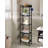 Everlene Bookshelf, Book Shelf, Industrial Bookcase with 2 Hooks, Coner Shelf Storage Organizer for Home Office, Living Room, Bedroom, Kitchen-1185652453-1194000911
