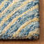 Tapis bleu / jaune en laine / coton touffeté à la main Micro-Loop-1573759538