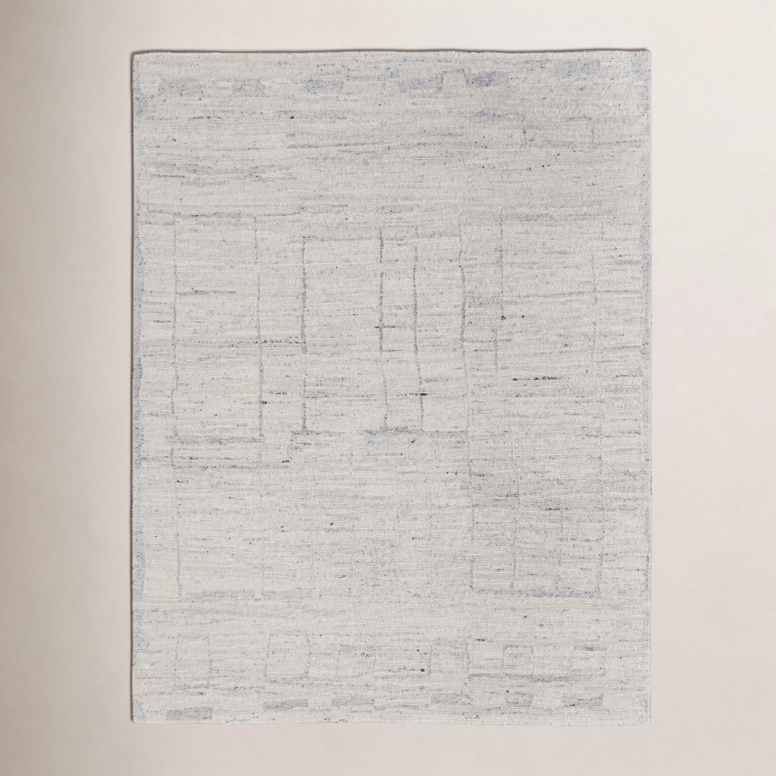 Hand-Woven Abstract Wool Rug, Rectangle 9'6" x 13'6"