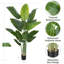 Arbre de paradis artificiel 6,5 pi en pot de ciment noir - grande plante tropicale artificielle pour la décoration de plancher intérieur (sans pot)-1131895827-1131895831