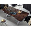 Iron Label Acacia Rectangular Wood Top Dining Table-47530590-47530585