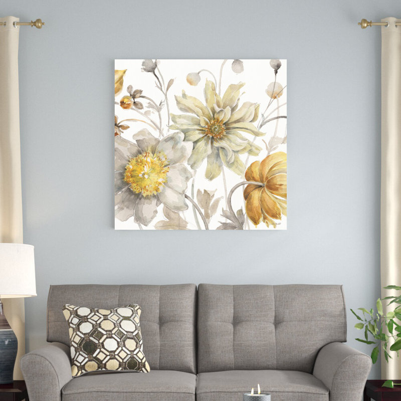 «Fields of Gold III» par Lisa Audit - reproduction d'art, H 36 po x l 36 po, Toile tendue, Non