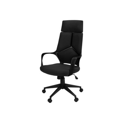 Adjustable Height And Swivel Office Chair, Ergonomic , Black Fabric Upholstery, Modern Desk Chair Chair: Adjustable, Swivel, Fabric, Conforms To Standards