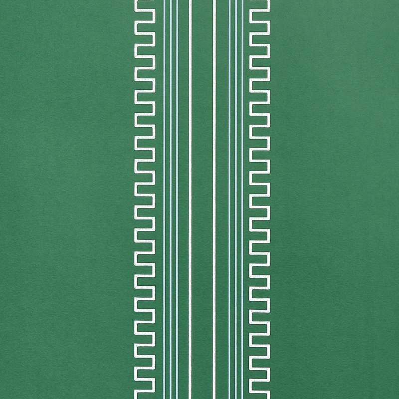 Papier peint à rayures gréco Schumacher x Mary Mcdonald, Vert