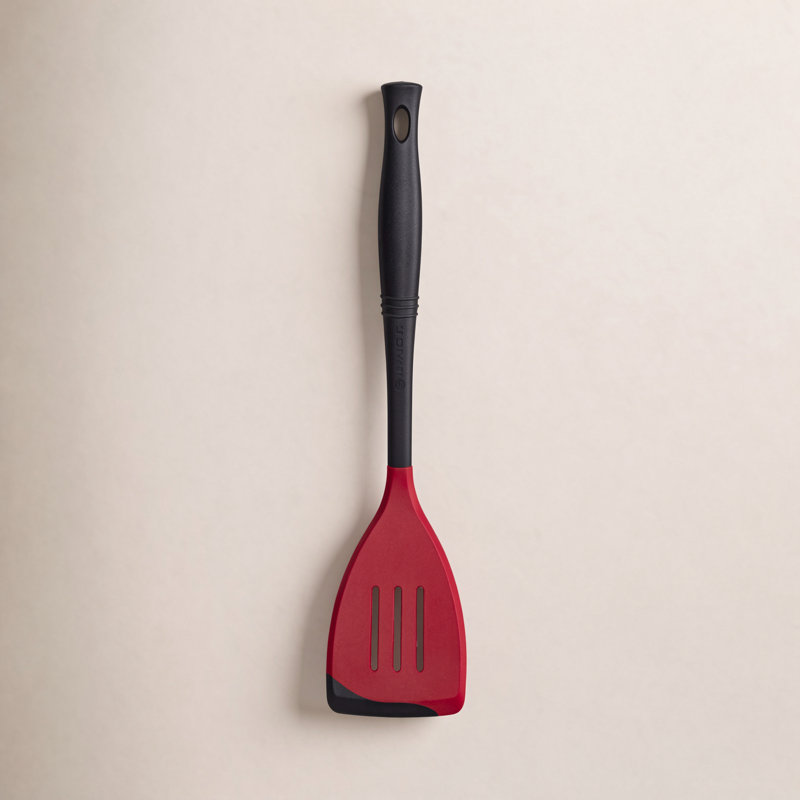 Le Creuset Revolution® Bi-Material Slotted Spatula, Cerise