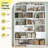  75.1"H Modern Adjustable Bookcase - Open & Closed Storage, L-Shaped or Straight, for Living Room, Bedroom, Home Office,75.1"Hx46.9"Wx9.4"D-1453112664-1453112666