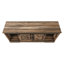 Console de télévision 60 po, brun, avec 2 tablettes larges et rangement réglable pour support de chambre à coucher en stratifié brun, style transitionnel ouvert fermé