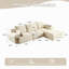 Canapé moderne en mousse à mémoire de forme compressée, grands canapés modulaires pour le salon, canapé modulaire Cloud pour animaux de compagnie, tissu en velours côtelé, causeuse très profonde, aucun assemblage requis-274034903