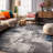 Pownal Abstract Performance Blue/Ivory/Gray Rug-898693484