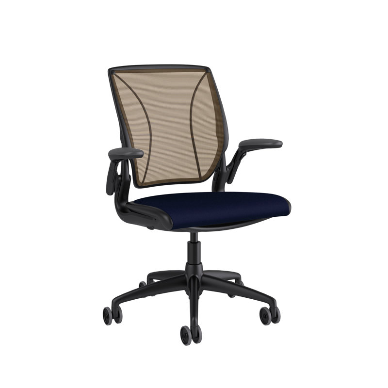 Mesh Task Chair, Black, Monofilament Stripe/Atlantic, Lotus/Black