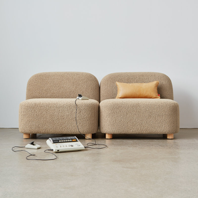Circuit Modular 2-Pc Armless Sofa, Himalaya Dune Polyester Blend