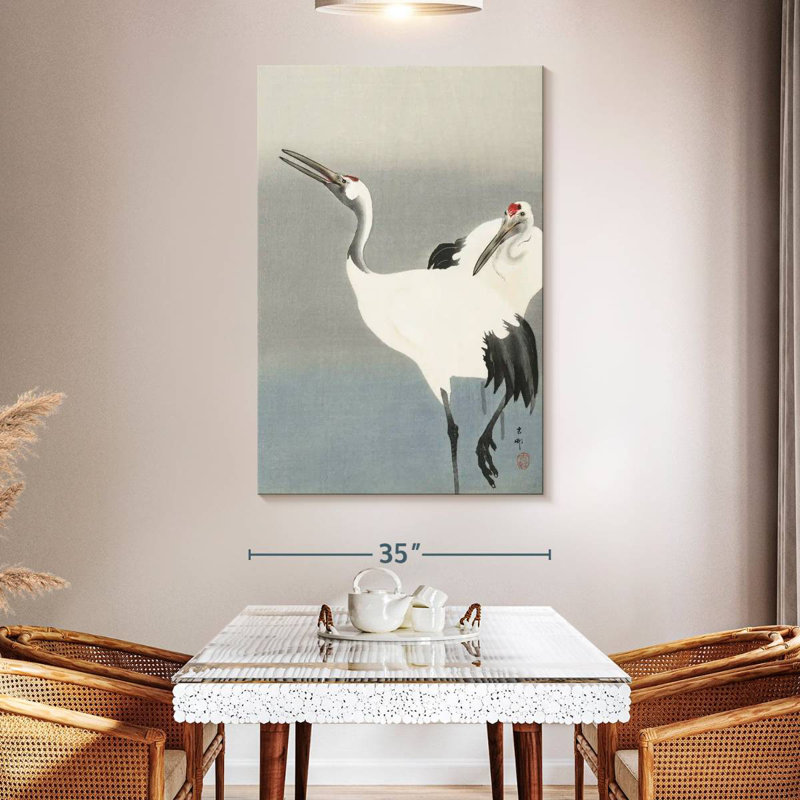 Brampt Two Cranes 1900-1930, 51" H x 34" W