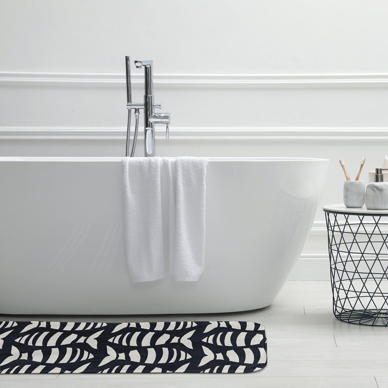 Tapis de bain Sail Sun and Fun, L 21 po x L 34 po, Noir