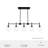 Xidane With Clear Glass 5 Light Linear Chandelier Ceiling Light Fixture-99469283